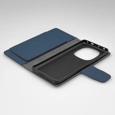 mobilNET knižkové puzdro Xiaomi Redmi Note 14 Pro 5G, tm. modrá (Daze)