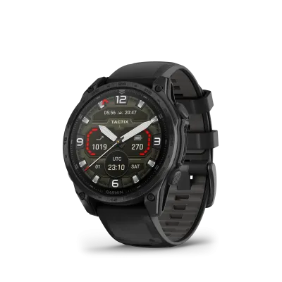 Garmin tactix 8 - 47mm, AMOLED, Sapphire, Black DLC Titanium, Black/Pebble Gray band Part. N (010-03405-01)