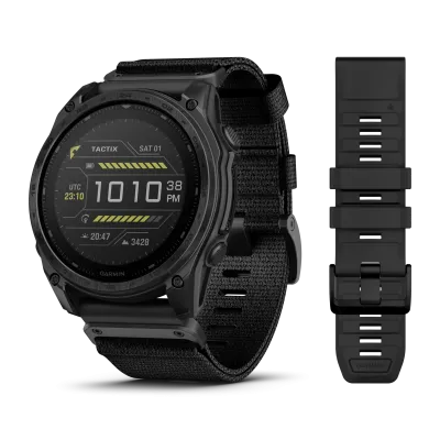 Garmin tactix 8 - 51mm, Sapphire Solar, Black DLC Titanium, tactical black nylon band  Part. N (010-03407-11)