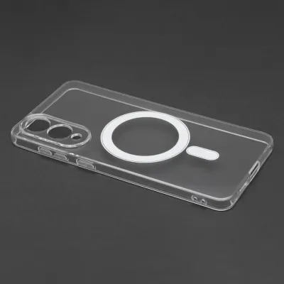 Sturdo silikónové puzdro Samsung Galaxy S25 Edge, priehľadné (Magsafe)