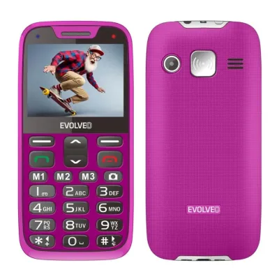 EVOLVEO EasyPhone XR ružový s nabíjacím stojančekom EP-601-XR-PK