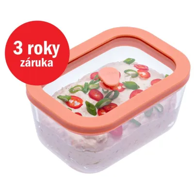 STATUS Viva sklenená vákuová dóza 0,5l 131100, lososová