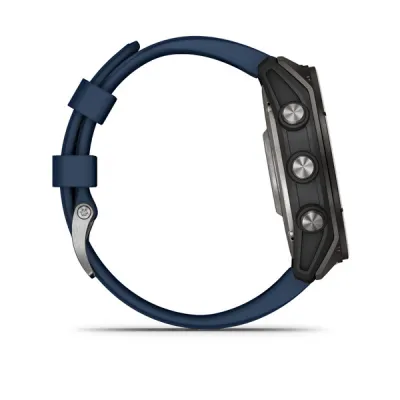 Garmin Quatix 8 - 51mm, AMOLED, Sapphire, Titanium, Captain blue band (010-02905-91)
