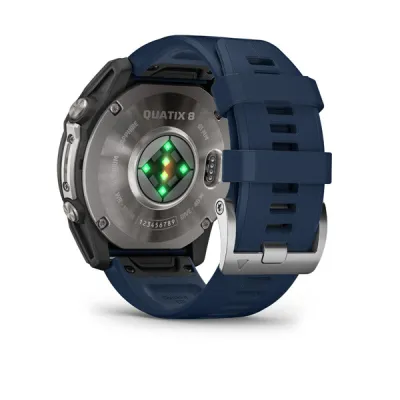 Garmin Quatix 8 - 51mm, AMOLED, Sapphire, Titanium, Captain blue band (010-02905-91)