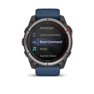 Garmin Quatix 8 - 51mm, AMOLED, Sapphire, Titanium, Captain blue band (010-02905-91)