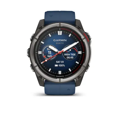 Garmin Quatix 8 - 51mm, AMOLED, Sapphire, Titanium, Captain blue band (010-02905-91)