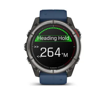 Garmin Quatix 8 - 51mm, AMOLED, Sapphire, Titanium, Captain blue band (010-02905-91)