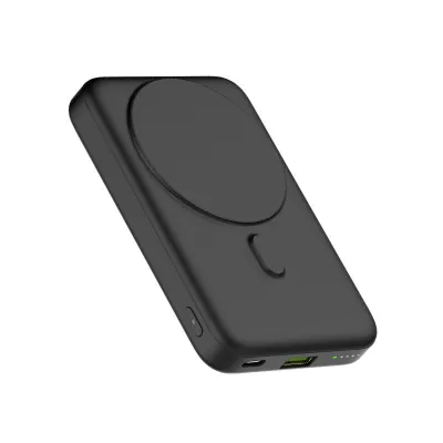mobilNET Powerbank 10 000 mAh Magnetic 15W so stojanom, čierny