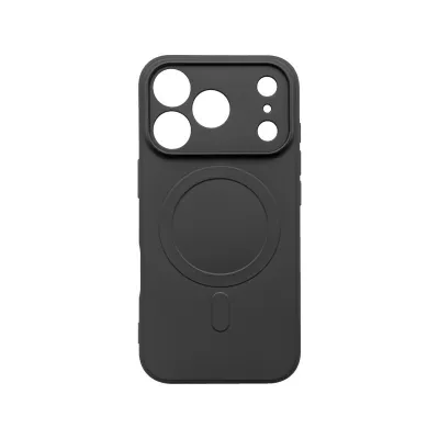 mobilNET silikónové puzdro iPhone 17 Pro, čierne (MagFiber)