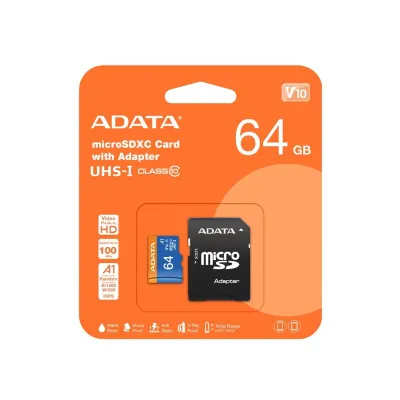 Adata microSDXC 64G BUHS-I U1 (class 10) + adaptér