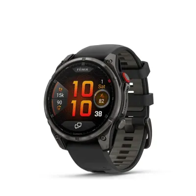 Garmin Fenix 8 Pro - 47mm, AMOLED, Sapphire, Carbon Gray DLC Titanium, Black/Pebble Gray band (010-03198-01)