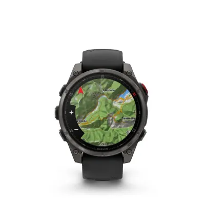 Garmin Fenix 8 Pro - 47mm, AMOLED, Sapphire, Carbon Gray DLC Titanium, Black/Pebble Gray band (010-03198-01)