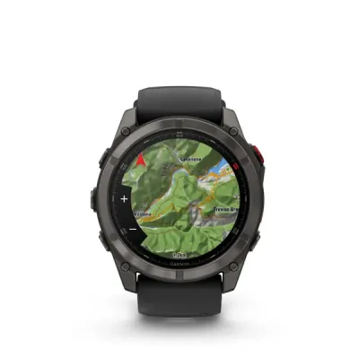 Garmin Fenix 8 Pro - 51mm, AMOLED, Sapphire, Carbon Gray DLC Titanium, Black/Pebble Gray band (010-03199-01)