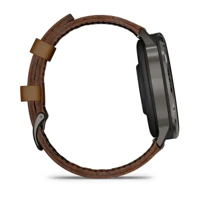 Garmin VENU 4 - 45mm, Black/ Slate + Leather (010-03014-03)