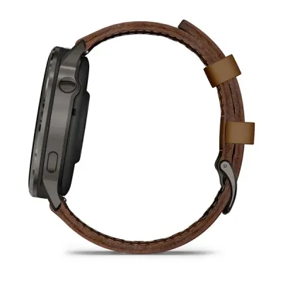 Garmin VENU 4 - 45mm, Black/ Slate + Leather (010-03014-03)