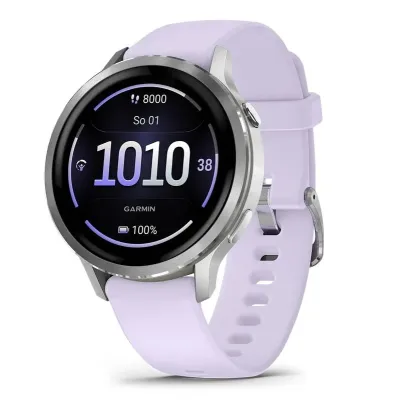 Garmin VENU 4 - 41mm, Gray/ Silver + Periwinkle (010-03013-01)