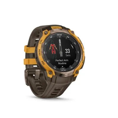 Instinct Crossover AMOLED, Bronze Sunburst, Cocoa silocone band (010-03398-01)