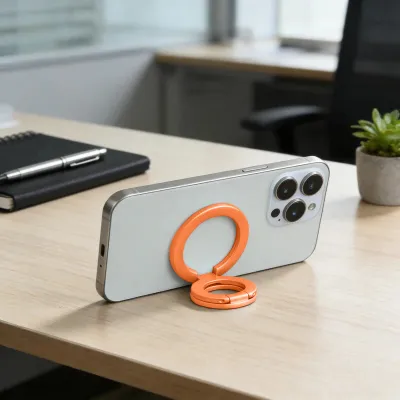 mobilNET kovový magnetický polohovateľný stojan, oranžový