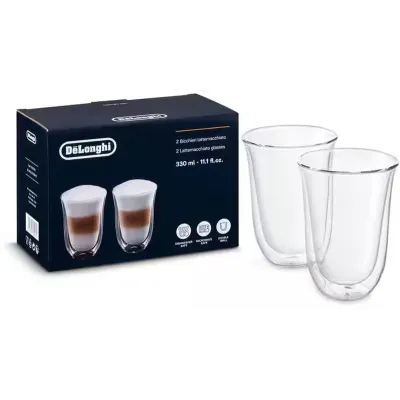 Dvojstenné poháre na latte macchiato, 330 ml, sada 2 ks , DLSC312