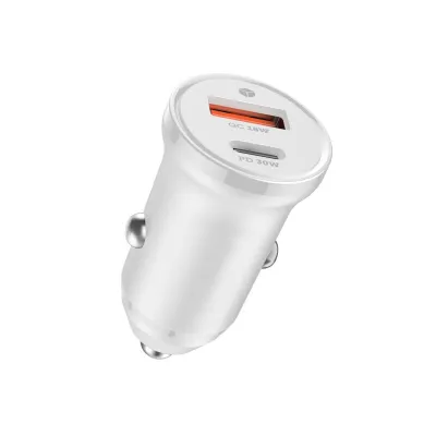 Sturdo autonabíjačka 30W (PD+QC 3.0), biela