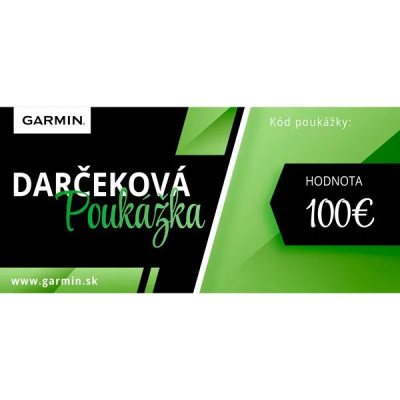 Garmin Darčeková poukážka GARMIN v hodnote 100,-€