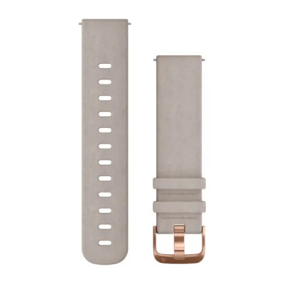 Garmin Quick Release (20 mm) remienok semišový, Gray Suede - Rose Gold