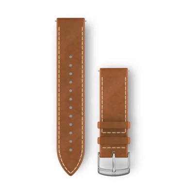 Garmin Quick Release (20 mm) remienok, Tan - Silver, kožený