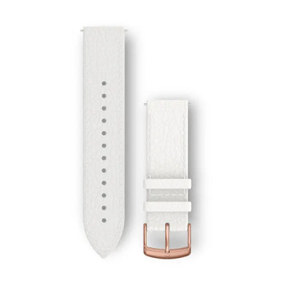 Garmin Quick Release (20 mm) remienok, White - 18K Rose Gold PVD, kožený
