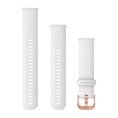 Garmin Quick Release (20 mm) remienok silikónový, White - Rose Gold 