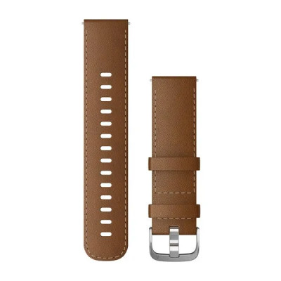 Garmin Quick Release (22 mm) remienok kožený, Brown - Silver