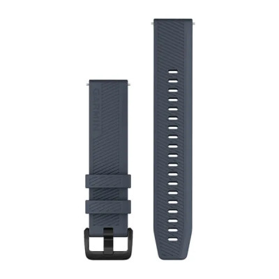 Garmin Quick Release (20 mm) remienok silikónový, Granite Blue s čiernou prackou