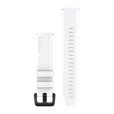 Garmin Quick Release (20 mm) remienok silikónový, White s čiernou prackou