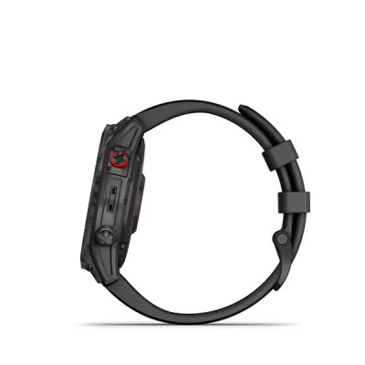 Garmin epix (Gen 2), Sapphire, Black, Carbone Gray DLC Titanium, Silicone Band