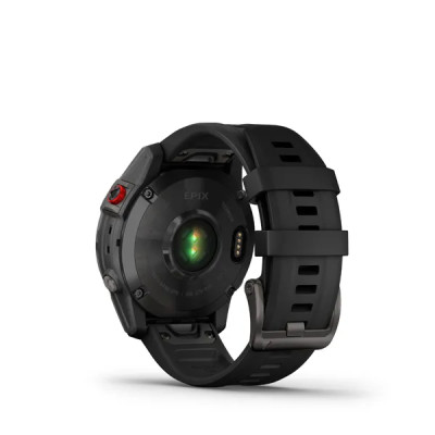 Garmin epix (Gen 2), Sapphire, Black, Carbone Gray DLC Titanium, Silicone Band