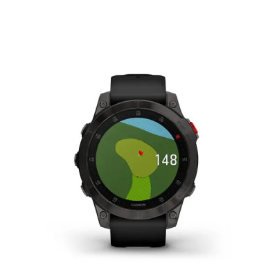 Garmin epix (Gen 2), Sapphire, Black, Carbone Gray DLC Titanium, Silicone Band