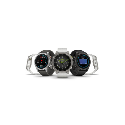 Garmin epix (Gen 2), Sapphire, Black, Carbone Gray DLC Titanium, Silicone Band