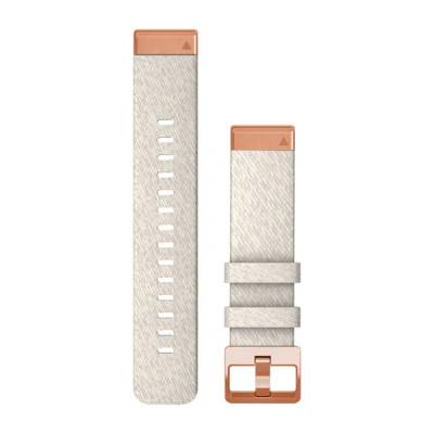 Garmin Nylonový remienok QuickFit 20 - Cream Heathered / Rose Gold