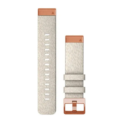 Garmin Nylonový remienok QuickFit 20 - Cream Heathered / Rose Gold