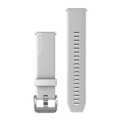 Garmin Quick Release (20 mm) remienok silikónový, White - Silver