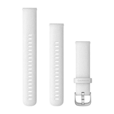 Garmin Quick Release (18 mm) remienok silikónový, White - Silver