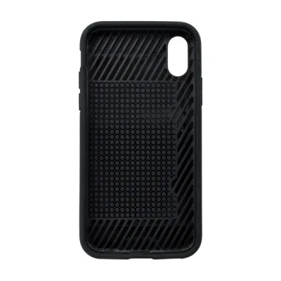 Plastové puzdro iPhone X strieborné s gumenou vaničkou