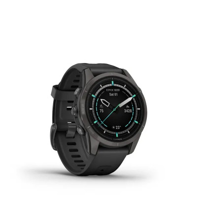 Garmin epix Pro (g2) Sapphire, 42mm, Carbon Grey DLC Titanium, Black band