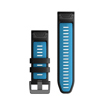 Garmin Silikónový remienok QuickFit 26 - Black/Cirrus Blue