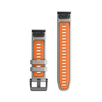 Garmin Silikonový remienok QuickFit 22 - Fog Gray/Ember Orange