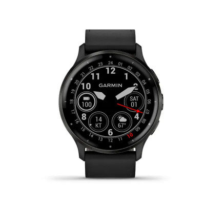 Garmin VENU 3, Black/Slate, Leather