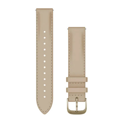 Garmin Quick Release (18 mm) remienok kožený, Light Sand - Cream Gold
