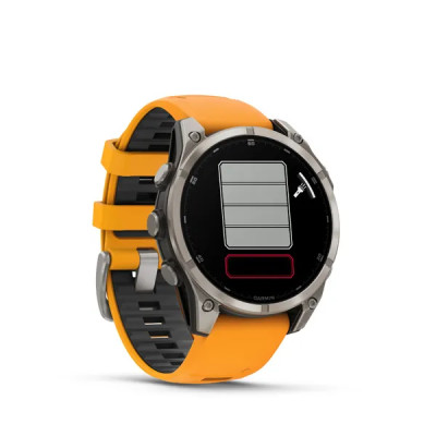 Garmin fenix 8 - 47mm, AMOLED, Sapphire, Titanium, Spark Orange/Graphite band