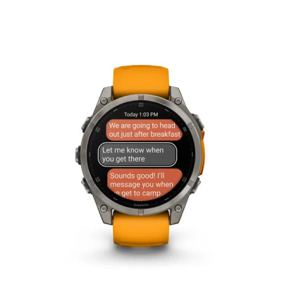Garmin fenix 8 - 47mm, AMOLED, Sapphire, Titanium, Spark Orange/Graphite band