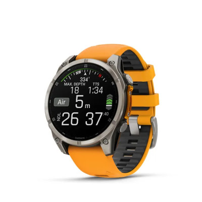 Garmin fenix 8 - 47mm, AMOLED, Sapphire, Titanium, Spark Orange/Graphite band