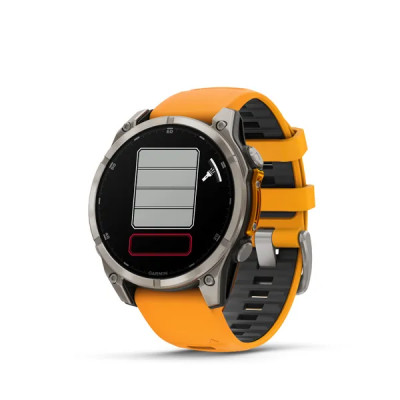 Garmin fenix 8 - 47mm, AMOLED, Sapphire, Titanium, Spark Orange/Graphite band